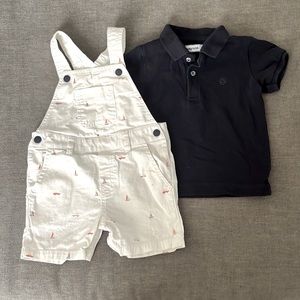 Mayoral boat overall and matching polo